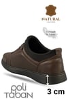 SERMODA , Günlük Ayakkabı , Hakiki Deri Erkek Ayakkabı - Hafif Taban Hakiki Deri Otopedik Erkek Ayakkabı Şırıngıl Kahve