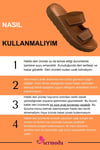 SERMODA , Slippers , Hakiki Deri Erkek Terlik - Yumuşak Kalın Taban Tabanlı Hakiki Deri Erkek Terlik C Taba