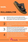 SERMODA , Slippers , Hakiki Deri Erkek Terlik - Yumuşak Kalın Taban Tabanlı Hakiki Deri Erkek Terlik A Siyah