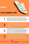 SERMODA , Slippers , Hakiki Deri Erkek Terlik - Yumuşak Kalın Taban Tabanlı Hakiki Deri Erkek Terlik 3A Beyaz