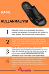 SERMODA , Slippers , Men's Genuine Leather Slippers with Lightweight Sole – Handmade Real Leather Comfort Slides 3D Black