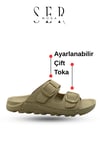 SERMODA , Kadın Terlik & Sandalet Modelleri ve Fiyatları | Sermoda , Kadın Terlik  – Esnek Anatomik Tabanlı Ayarlanabilir Çift Tokalı Kadın Terlik Mint Yeşil