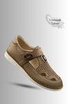 SERMODA , Sandalet , Sermoda Çocuk Sandalet - Cırtlı Süet Yumuşak Taban Erkek Çocuk Sandalet Kum