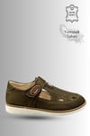 SERMODA , Sandalet , Sermoda Çocuk Sandalet - Cırtlı Süet Yumuşak Taban Erkek Çocuk Sandalet Haki
