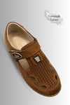 SERMODA , Sandalet , Sermoda Çocuk Sandalet - Cırtlı Süet Yumuşak Taban Erkek Çocuk Sandalet Taba