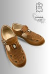 SERMODA , Sandalet , Sermoda Çocuk Sandalet - Cırtlı Süet Yumuşak Taban Erkek Çocuk Sandalet Taba