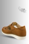 SERMODA , Sandalet , Sermoda Çocuk Sandalet - Cırtlı Süet Yumuşak Taban Erkek Çocuk Sandalet Taba