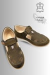 SERMODA , Sandalet , Sermoda Çocuk Sandalet - Cırtlı Süet Yumuşak Taban Erkek Çocuk Sandalet Haki