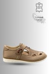 SERMODA , Sandalet , Sermoda Çocuk Sandalet - Cırtlı Süet Yumuşak Taban Erkek Çocuk Sandalet Kum