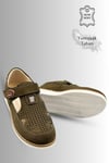 SERMODA , Sandalet , Sermoda Çocuk Sandalet - Cırtlı Süet Yumuşak Taban Erkek Çocuk Sandalet Haki