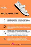 SERMODA , Sandals , Sermoda Deri Erkek Sandalet - Hakiki Gerçek Deri Cırtlı Erkek Sandalet Beyaz