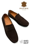SERMODA , Günlük Ayakkabı , Sermoda Erkek Loafer - Hakiki Deri Rok Loafer Erkek Ayakkabı Süet Kahve