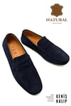 SERMODA , Günlük Ayakkabı , Sermoda Erkek Loafer - Hakiki Deri Rok Loafer Erkek Ayakkabı Süet Lacivert