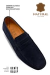 SERMODA , Günlük Ayakkabı , Sermoda Erkek Loafer - Hakiki Deri Rok Loafer Erkek Ayakkabı Süet Lacivert