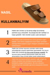 SERMODA , Slippers , Sermoda Hakiki Deri Erkek Terlik - Çift Cırtlı Ayarlanabilir Masajlı Taban Hakiki Deri Erkek Terlik C Taba