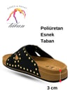 SERMODA , Kadın Terlik & Sandalet Modelleri ve Fiyatları | Sermoda , Troklu Kadın Terlik - Tokalı Troklu Rahat ve Esnek Taban Kadın Terlik Siyah