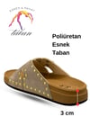 SERMODA , Kadın Terlik & Sandalet Modelleri ve Fiyatları | Sermoda , Troklu Kadın Terlik - Tokalı Troklu Rahat ve Esnek Taban Kadın Terlik Bej