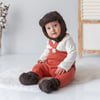 Mama-yoyo Bebek Teddy Patik ve Bere Seti Kahverengi