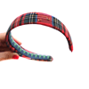 MA&MAA Red Plaid Kırmızı Ekose Taç