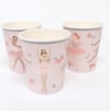 Meri Meri -  Ballet Cups - Balerin Bardaklar - 8'li