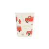 Meri Meri - Fire Truck Cups - İtfaiye Bardaklar - 8'li