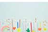 Meri Meri - Gold Long Candles - Altın Uzun Mum