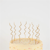 Meri Meri - Gold Swirly Candles - Altın Kıvrımlı Mumlar - 20'li