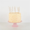 Meri Meri - Gold Swirly Candles - Altın Kıvrımlı Mumlar - 20'li