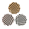 Meri Meri - Halloween Checker Side Plates - Cadılar Bayramı Damalı Tabaklar (M) 8'li