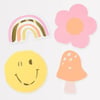 Meri Meri - Happy Face Icons Diecut Napkins - Mutlu Yüz Semboller Peçeteler (x16)