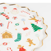 Meri Meri - Jolly Christmas Dinner Plates - Yeni Yıl Tabaklar (L) (8'li)