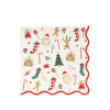 Meri Meri - Jolly Christmas Large Napkins - Yeni Yıl Peçeteler (L) (16'lı)