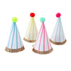 Meri Meri - Mini Animal Parade Hats - Mini Pon Ponlu Parti Şapkaları (8'li)