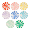 Meri Meri - Mixed Stripe Side Plates - Karışık Çizgili Tabaklar - M - 8'li