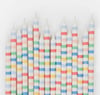 Meri Meri - Multi Stripe Candles - Multi Renkli Çizgili Mumlar (x16)