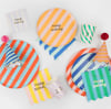Meri Meri - Stripe Happy Birthday Dinner Plates - Çizgili Happy Birthday Tabaklar (L) (x8)