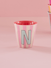 Riceteria Melamin Çizgili Bardak - Pembe N