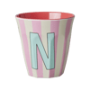 Riceteria Melamin Çizgili Bardak - Pembe N
