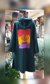  Yün Buklet Keçe İşlemeli Kaban (Oversize)