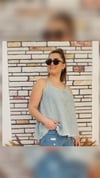 Açık Mavi Askılı Bluz