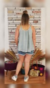 Açık Mavi Askılı Bluz
