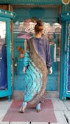 Batik Desenli Önü Ful Düğmeli Gömlek Elbise