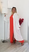 Beyaz Kapşonlu Kaftan