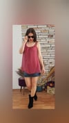 Bordo Askılı İpek Bluz İçi Astarlı