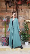 Çağla Yeşili Triko Kaftan