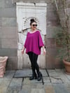 İtalyan Örme Triko Bluz Fuşya 