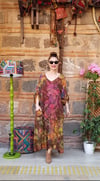 Pamuklu Viskon Kumaş Batik Salaş Elbise