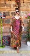 Pamuklu Viskon Kumaş Batik Salaş Elbise
