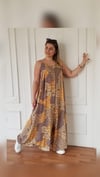 Patchwork İp Askılı Tulum Elbise 