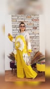 Sarı Batik Desenli Tunik